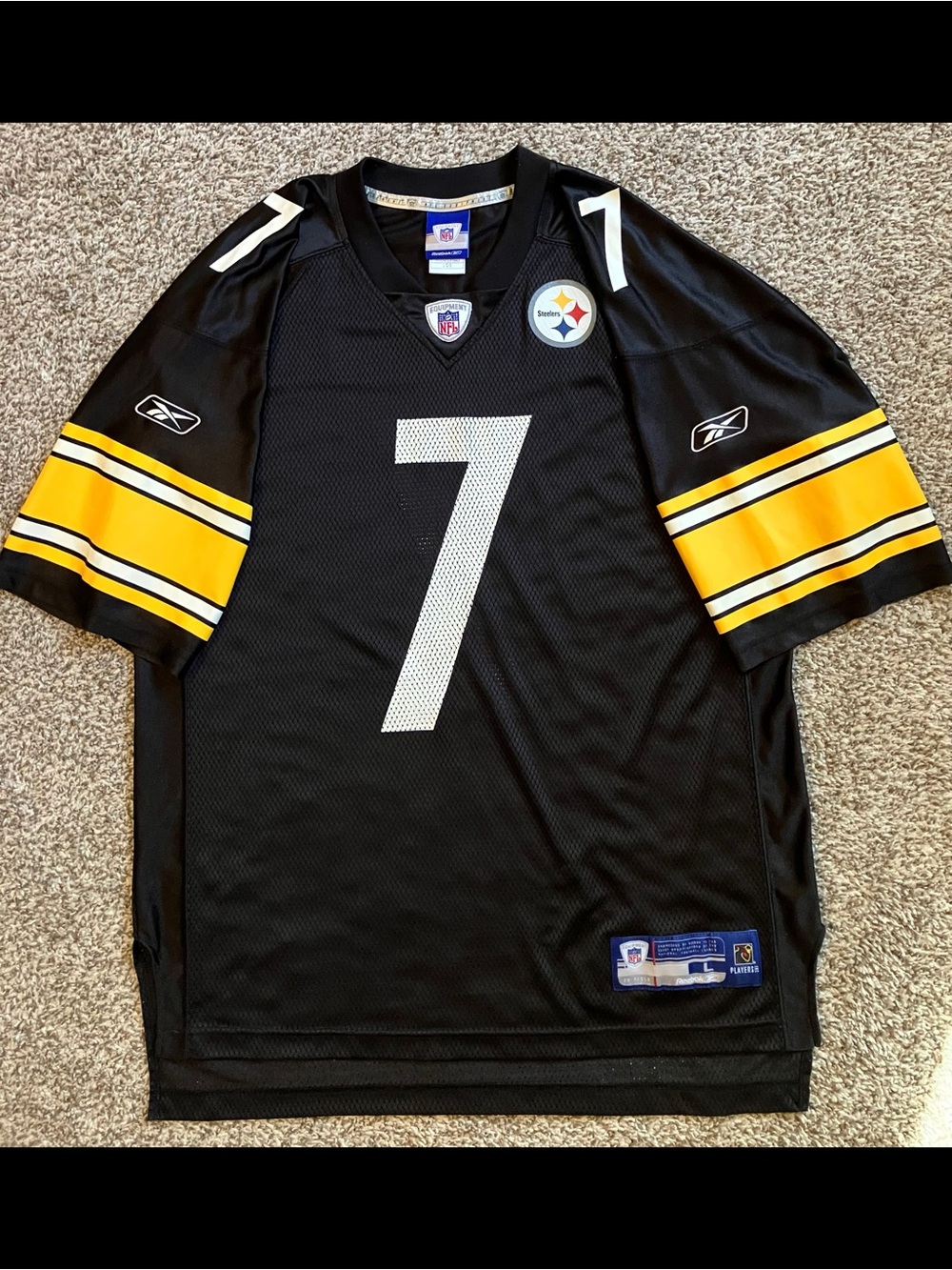 Vintage Y2K 2000s Ben Roethlisberger #7 Steelers Reebok NFL Men’s Large Jersey